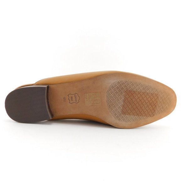 TORY BURCH Brown Tan Seahorse Loafer Mule Flats  9 - Picture 7 of 8